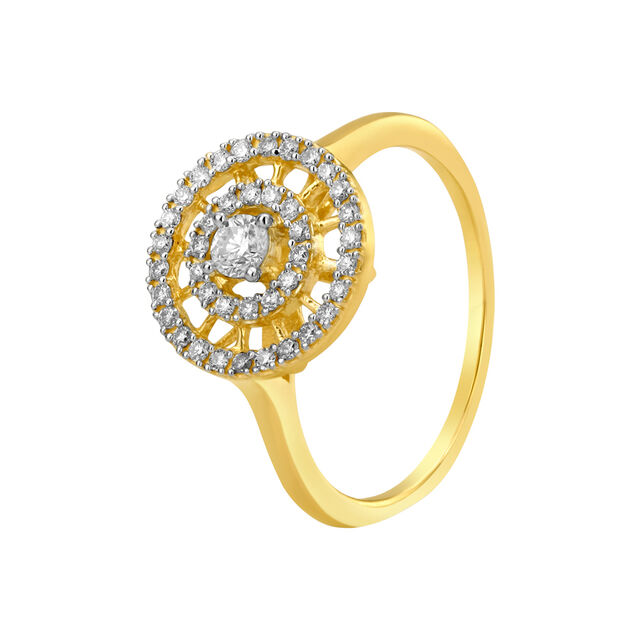 Traditional Wheel Motif Diamond Finger Ring,,hi-res image number null