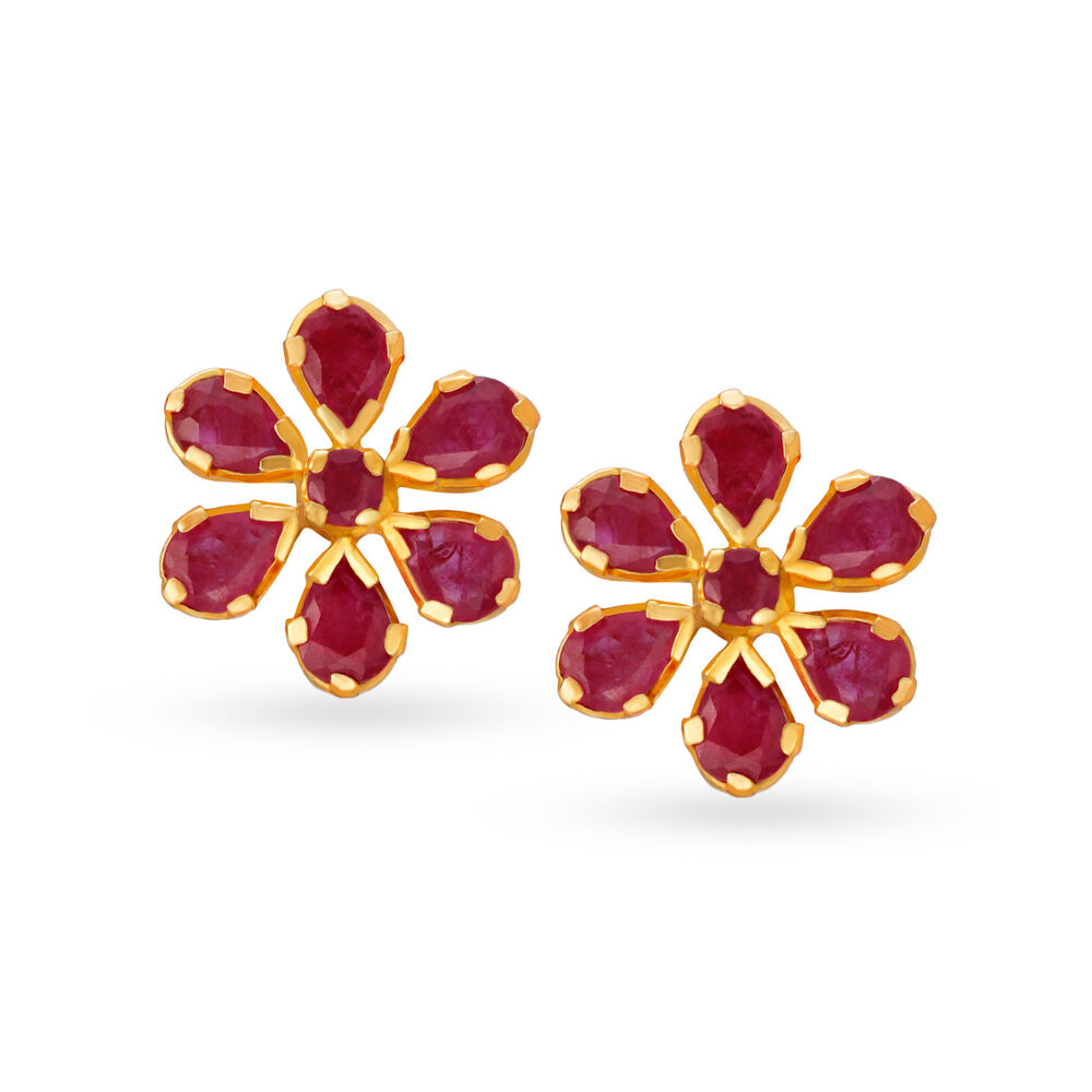 Ruby best sale earrings tanishq