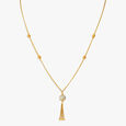 Bead and Tassels Diamond Pendant with Chain,,hi-res image number null
