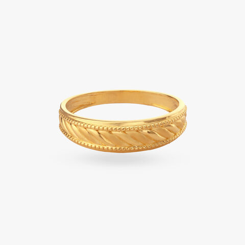 Heritage Edge Gold Ring for Men