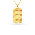Engaging Gold Pendant with Carved Circles For Men,,hi-res image number null