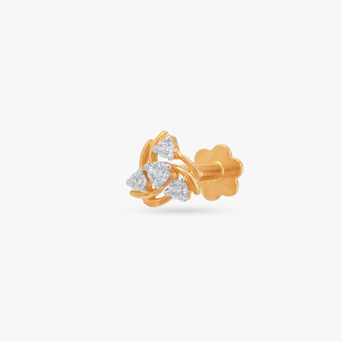 Swirling Hearts Diamond Nose Pin