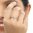 14 KT Yellow Gold Star Struck Diamond Ring,,hi-res image number null
