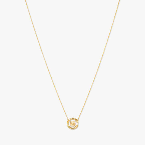 Orbit Bloom Gold Necklace