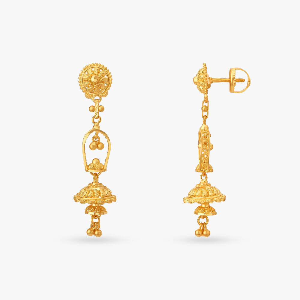 Tanishq gold earrings jhumka store