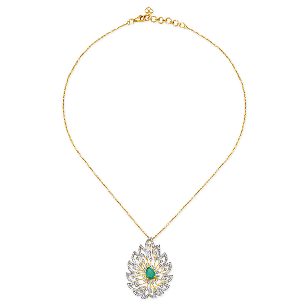 Tanishq emerald pendant on sale