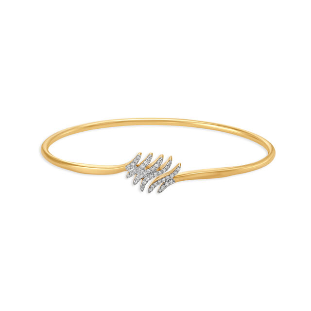18kt Yellow Gold Bangle & Diamond Bangle - Inflowing Tide,,hi-res image number null