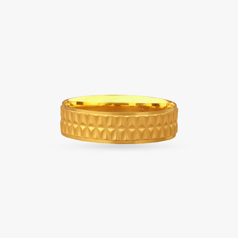 Geo Prism Gold Ring
