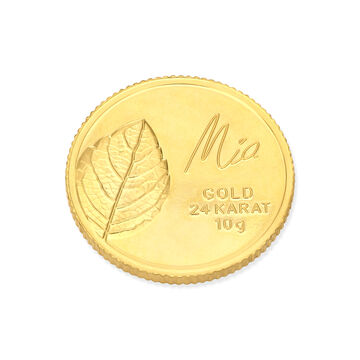 10 GM 24 Karat Tulsi Leaf Gold Coin