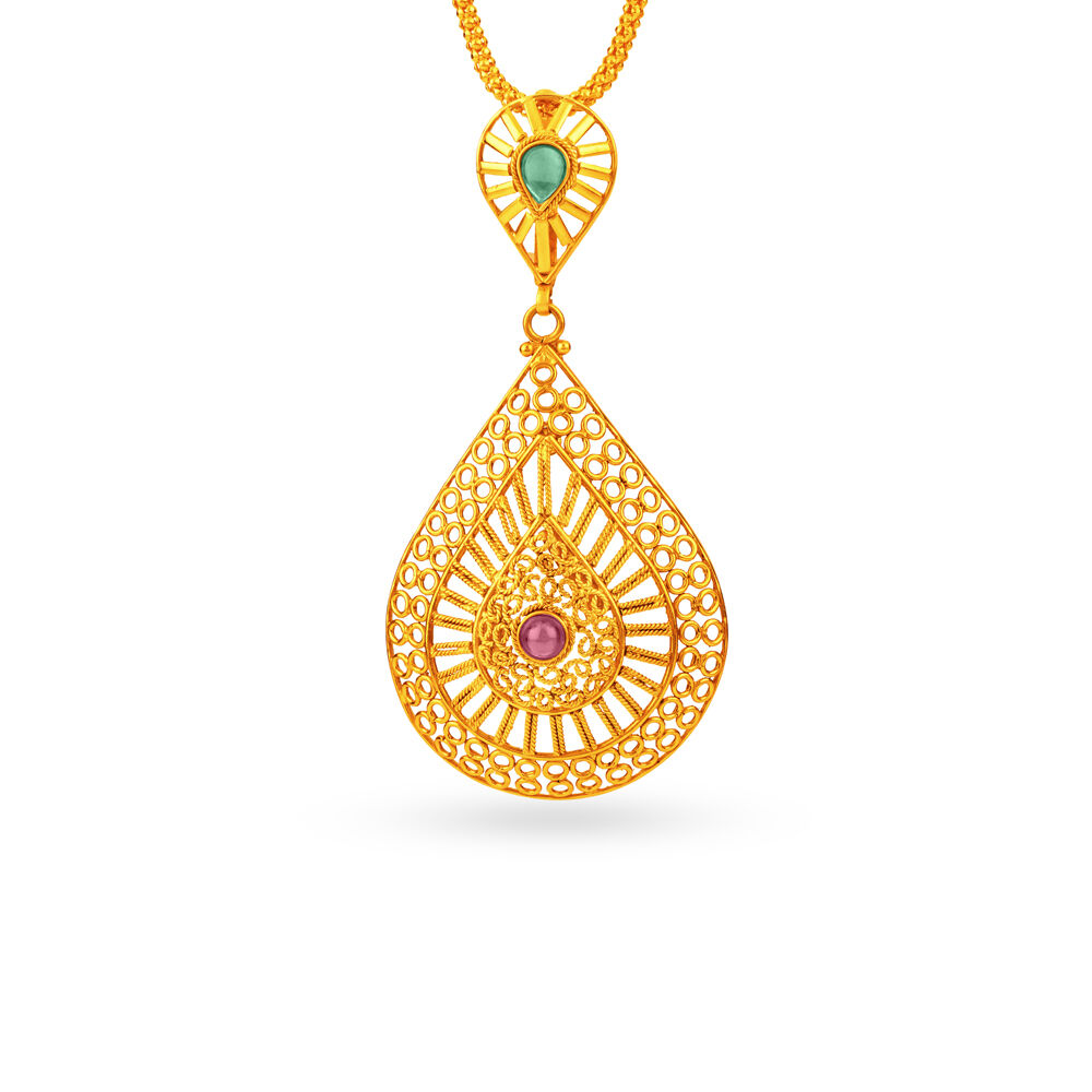 Tanishq gold pendant top designs