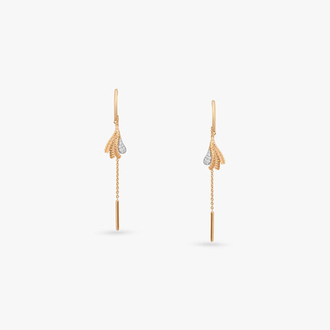 Aerial Flow Diamond Drop Earrings