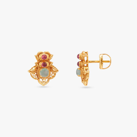 Orchard Bloom Gold Stud Earrings