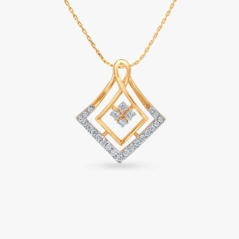 Dual Frame Diamond Pendant
