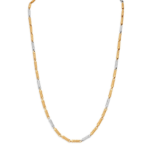 Chic Dual Tone Gold Chain for Men,,hi-res image number null