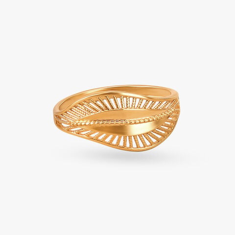 Artistic Leaf Gold Finger Ring