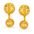 Chic 22 Karat Yellow Gold Jali-Work Drops,,hi-res image number null