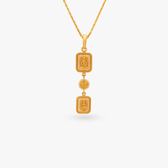 Auspicious Ganesh-Laxmi Pendant,,hi-res image number null