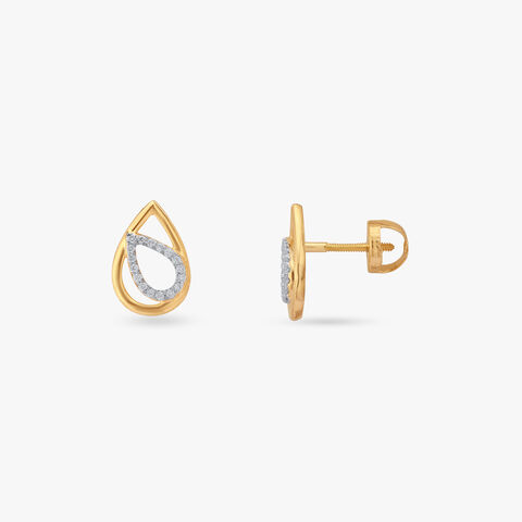 Gracefall Sparkle Diamond Stud Earrings