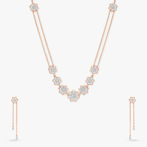 Dazzling Diamond Necklace Set