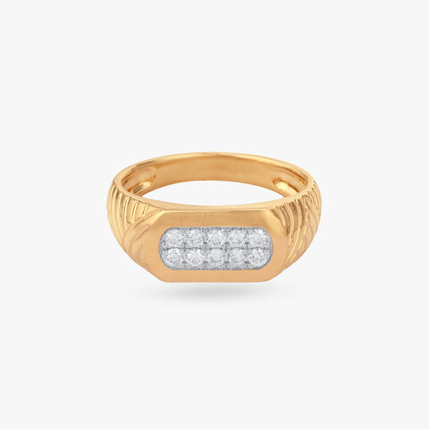 Classic Rectangular Diamond Ring For Men alternate view 1