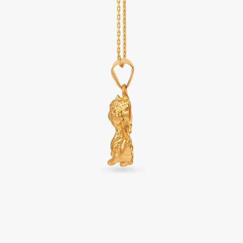 Veer Hanuman Gold Pendant for Men