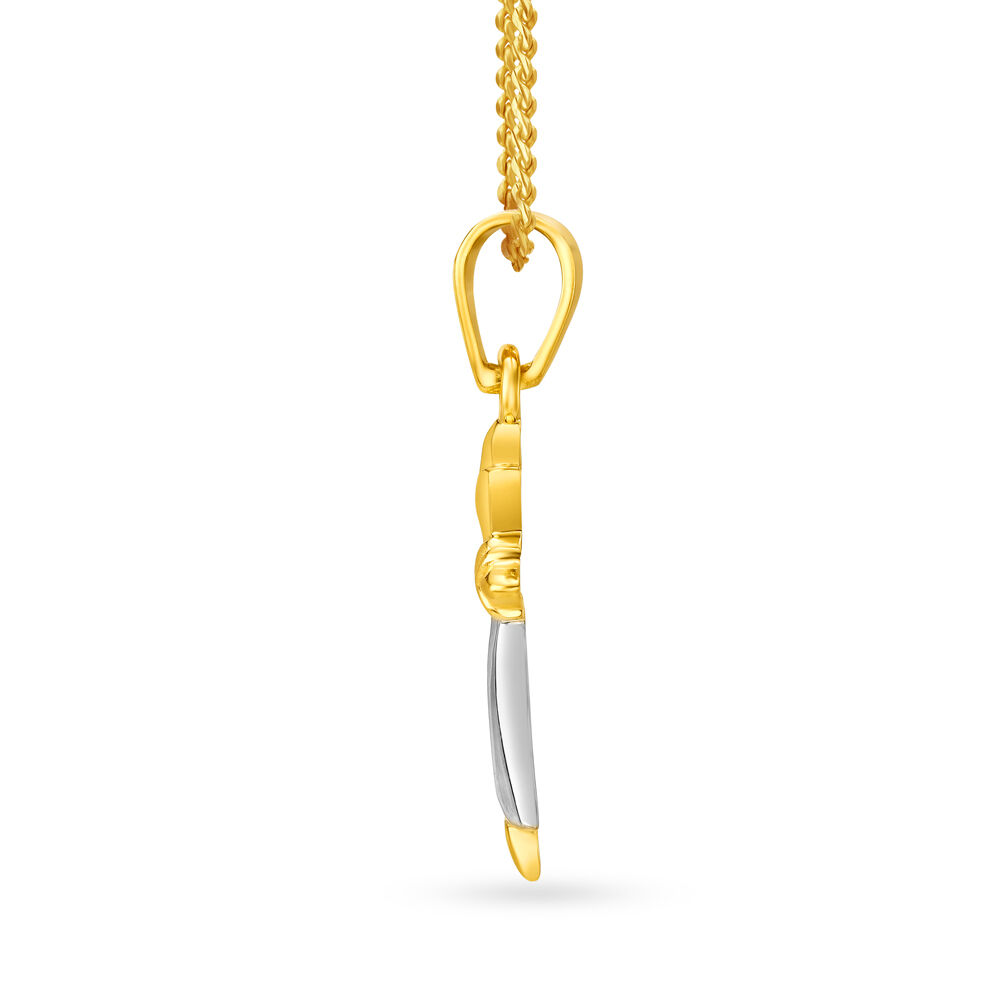 Spiritual 22 Karat Yellow Gold Cross Pendant