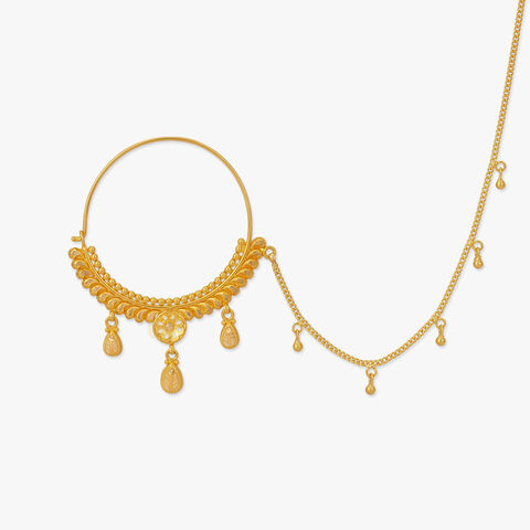 Mithila Garden Gold Nose Pin