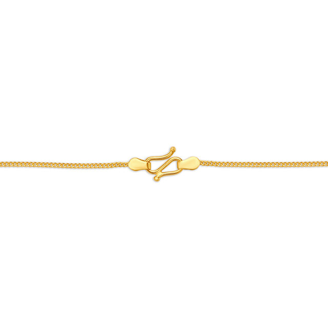 Divine Om Shanti Gold Pendant with Chain For Kids,,hi-res image number null