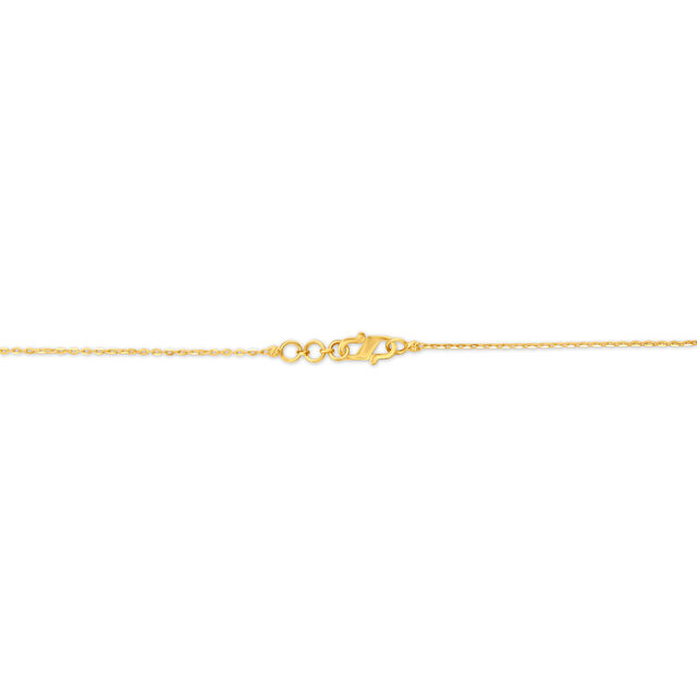 Flower Shaped Gold Pendant with Chain For Kids,,hi-res image number null