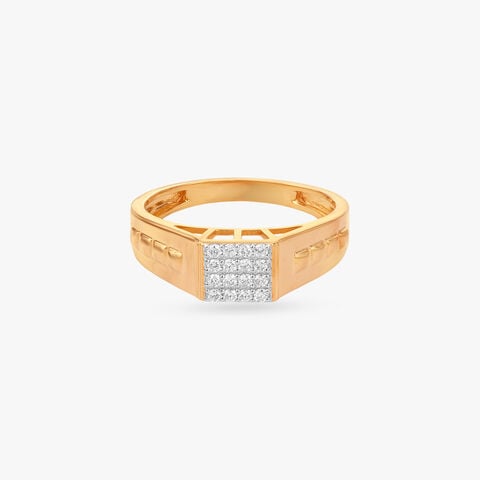 Regal Grid Diamond Ring for Men