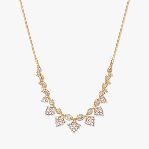 Chandelier Charm Diamond Necklace Set