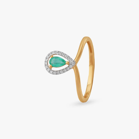 Teardrop Halo Diamond Ring
