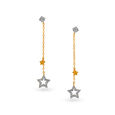 18 Karat Gold and Diamond Drop Earrings,,hi-res image number null