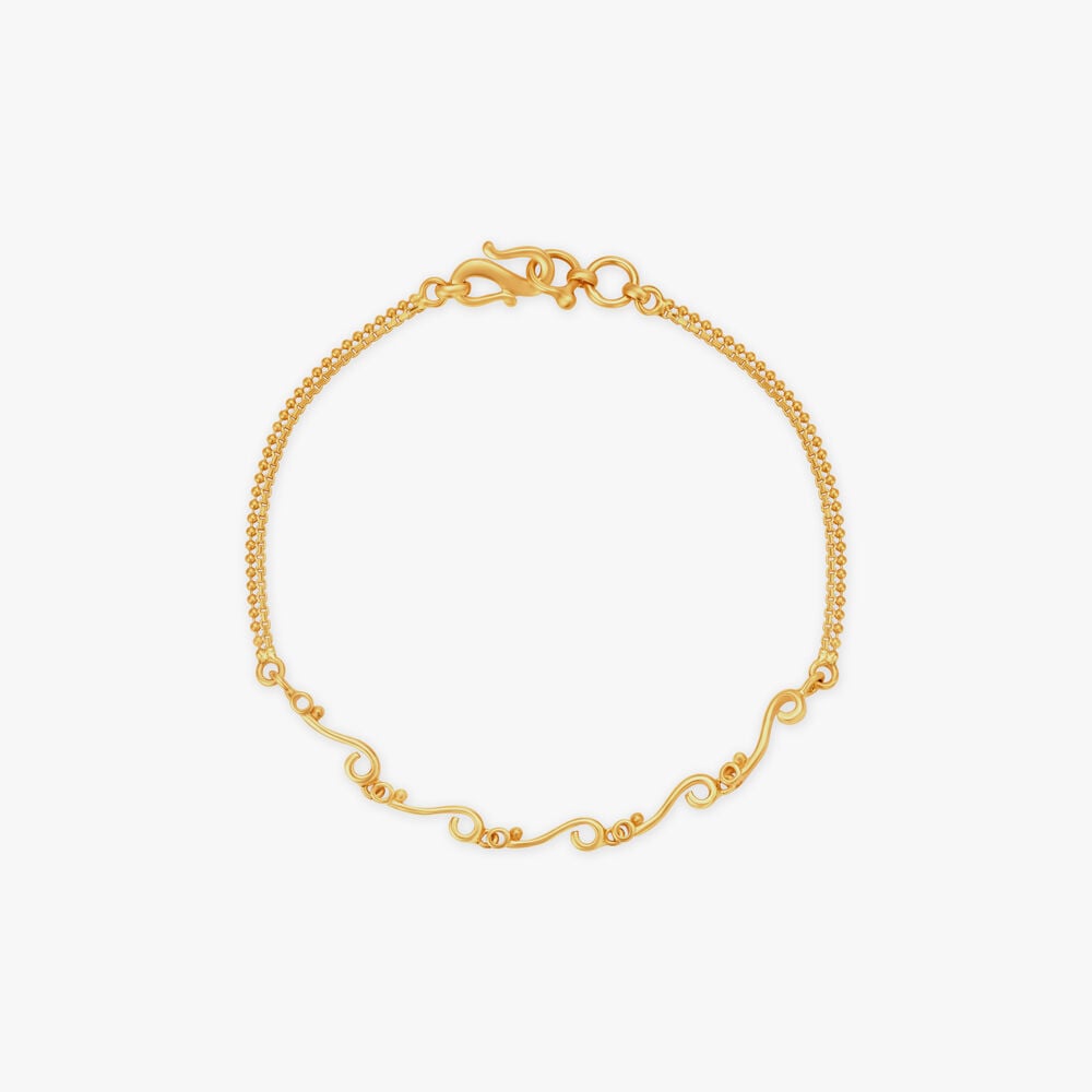 14KT Yellow Gold Sparkling Wheels Diamond Bracelet