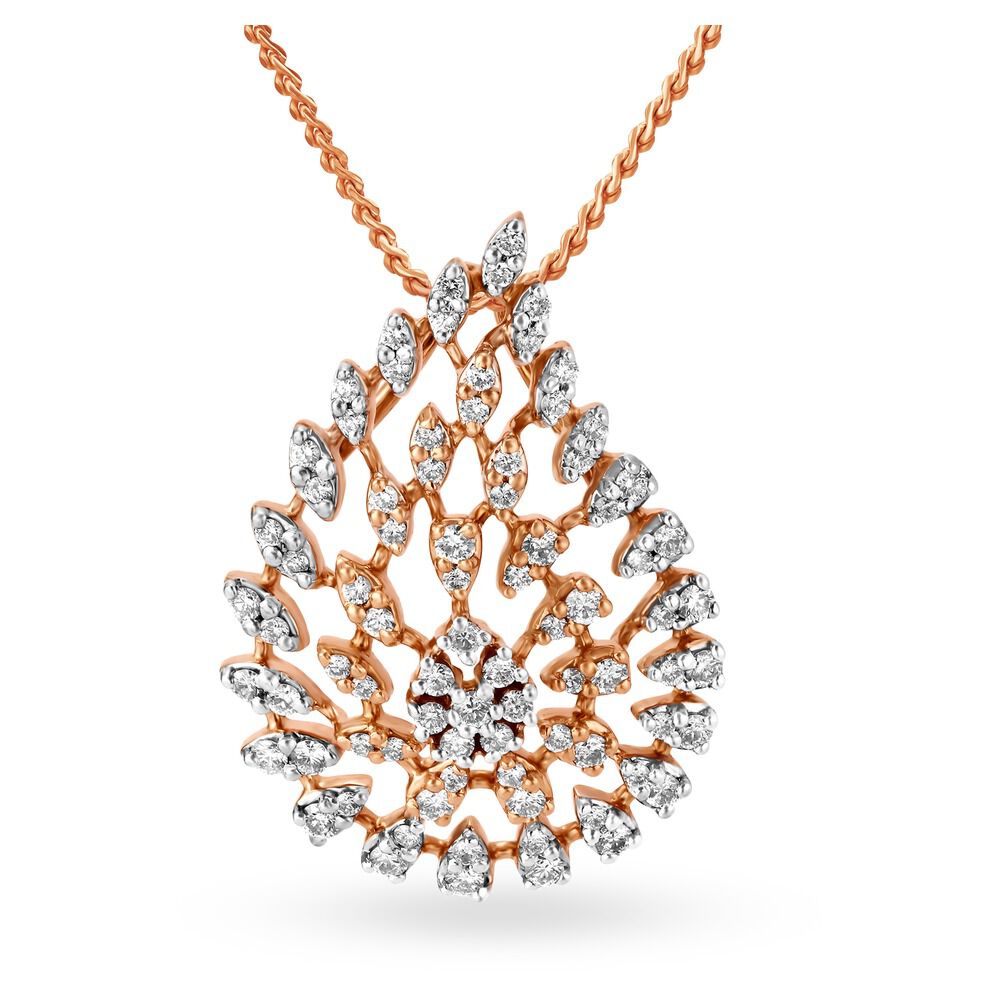 Rose gold online pendant tanishq