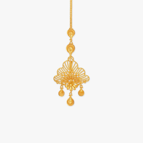 Petal Crown Gold Maang Tikka