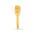 Whimsical Yellow Gold Looped Floral Finger Ring,,hi-res image number null