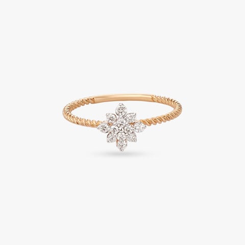 Twisted Bloom Diamond Ring