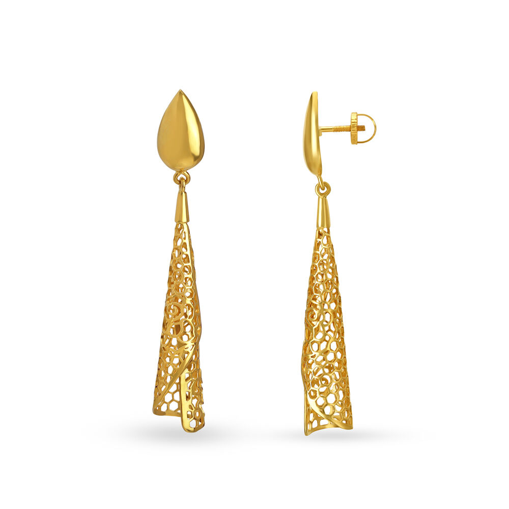 Silver Cone Shaped Big Jhumka Earrings (E-21)