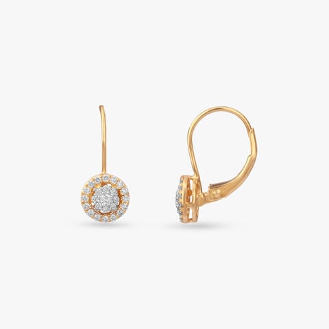 Halo Swing Diamond Hoop Earrings