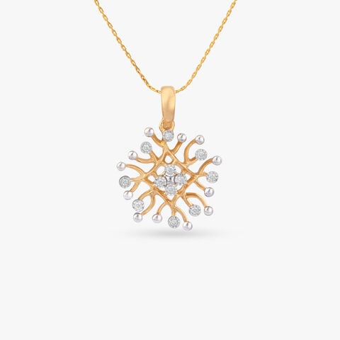 Radiant Bloom Diamond Pendant