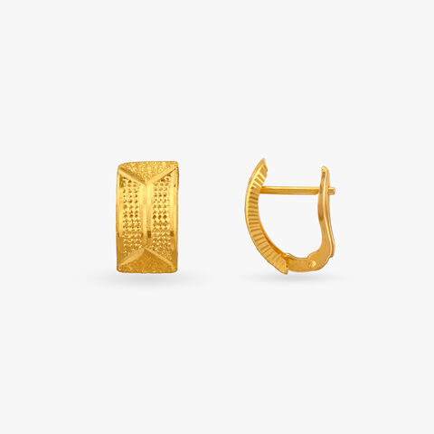 Gleaming Charm Gold Hoop Earrings