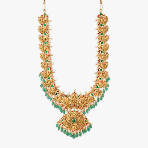Peacock Motif Emerald Drop Haram