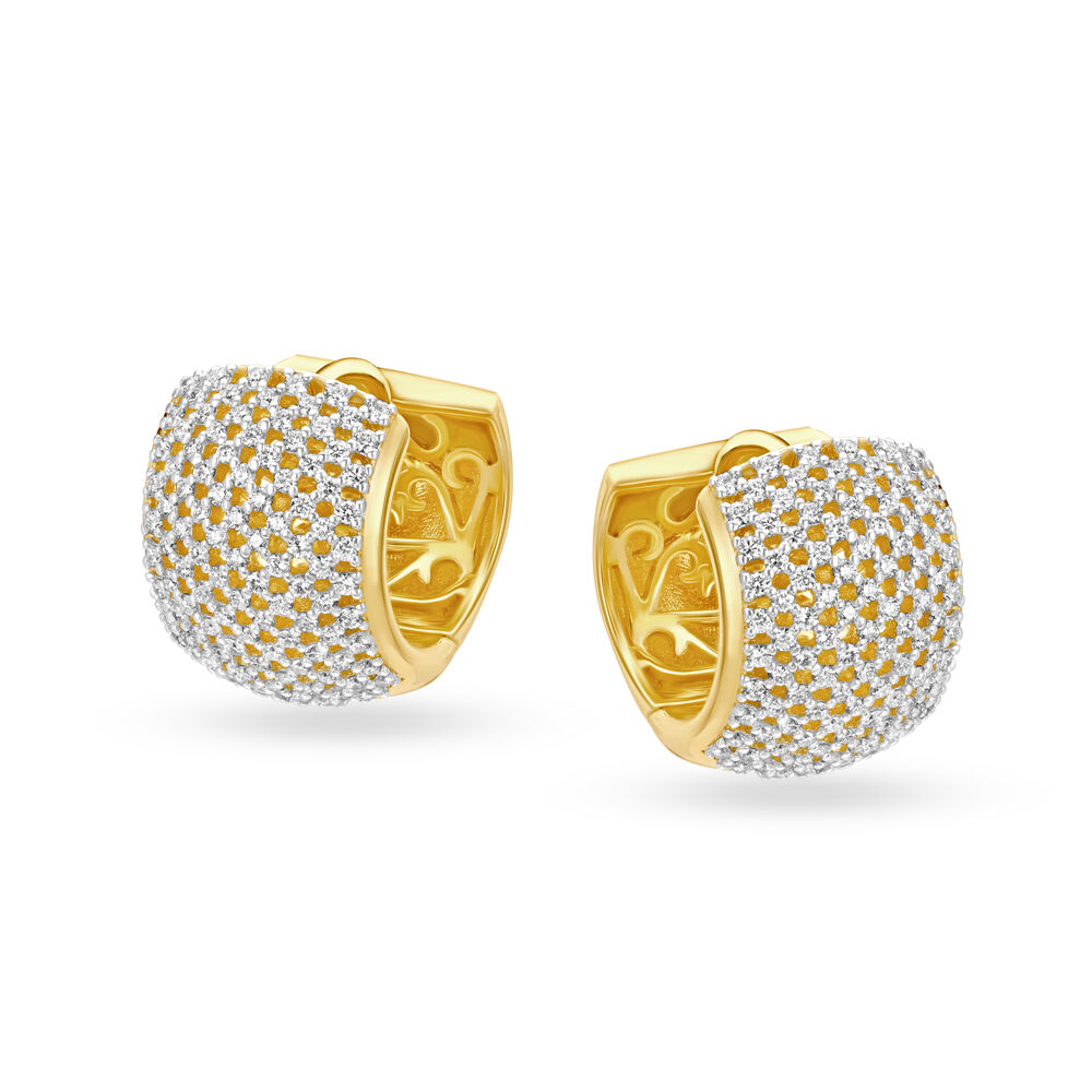 Chic Diamond Hoop Bali Earrings