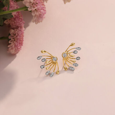 Dandelion Shine Diamond Stud Earrings