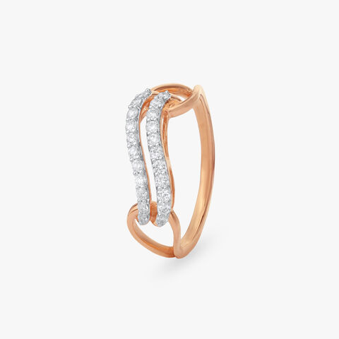 Twin Pathways Diamond Ring