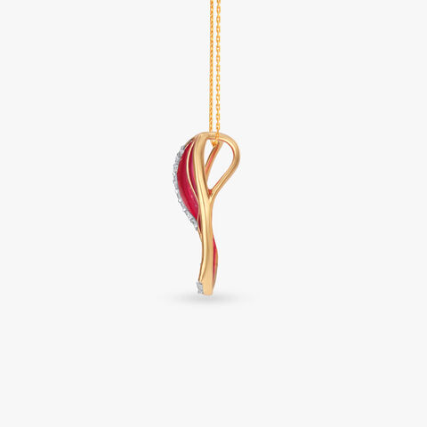 Scarlet Soar Diamond Pendant