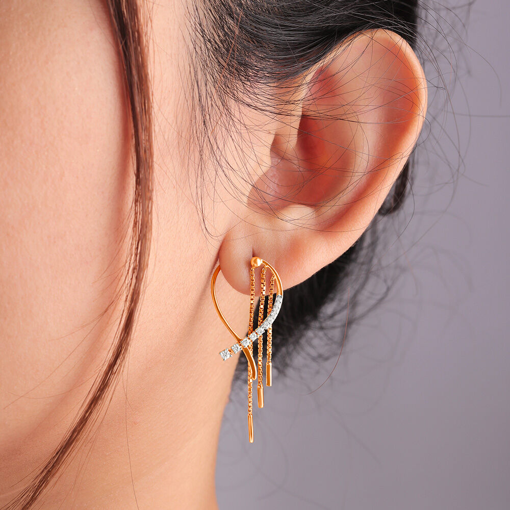 Diamond hoops sale tanishq