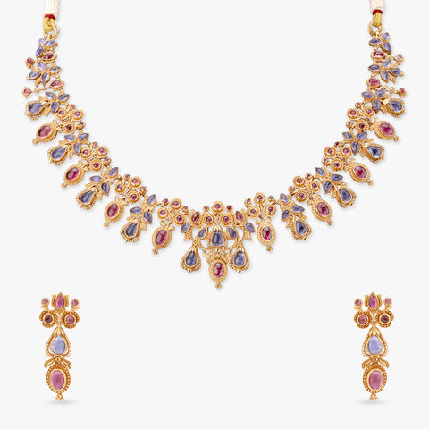 Petal Symphony Gold Necklace Set