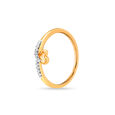 14 KT Yellow Gold Unique Relationships Diamond Ring,,hi-res image number null